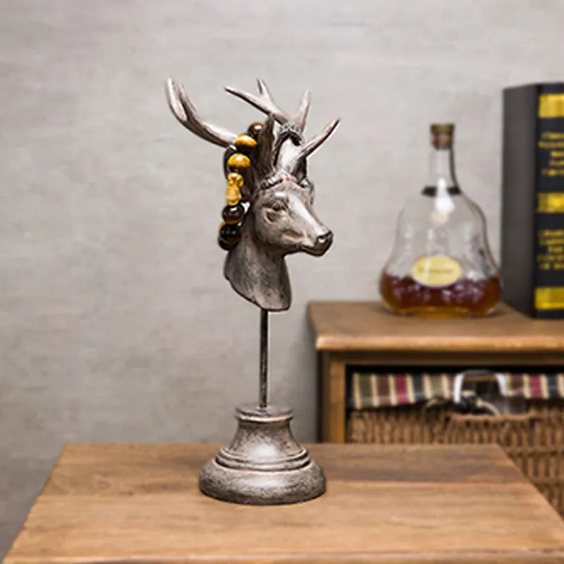 Natural resin animal sculpture home decoration in three colour options showing detailed modelling