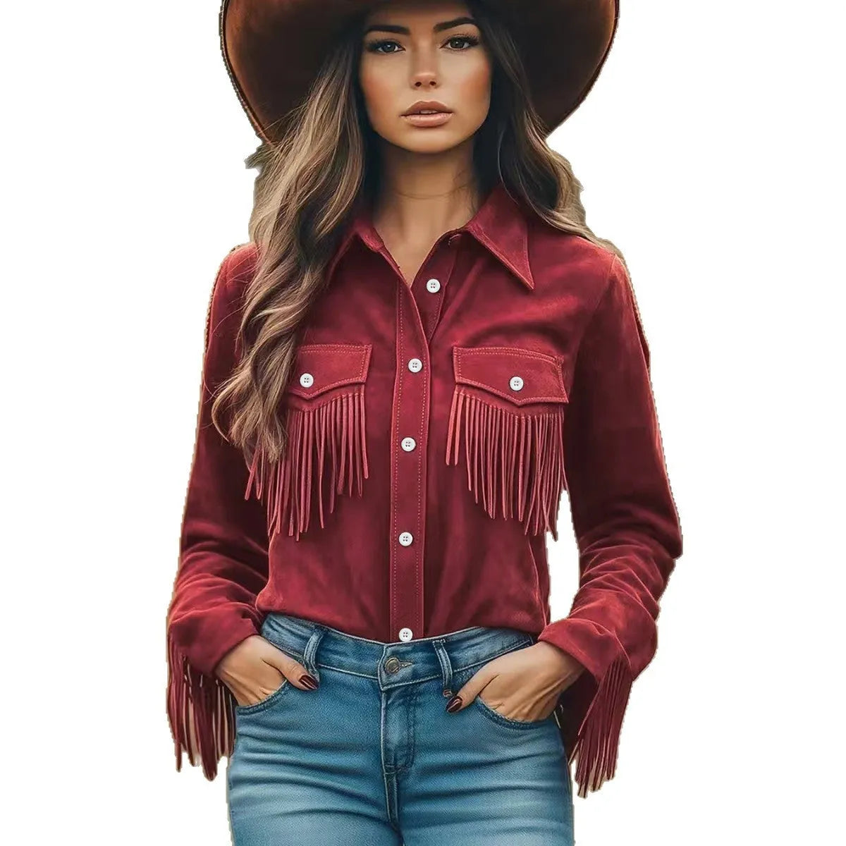 Patchwork feather slimming top jacket in black with tassel and stitching details, loose fit long sleeves street hipster style