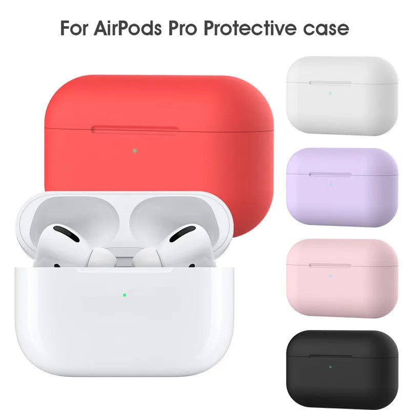 Silicone protective cover for AirPods Pro third-generation wireless headphones in multiple colour options