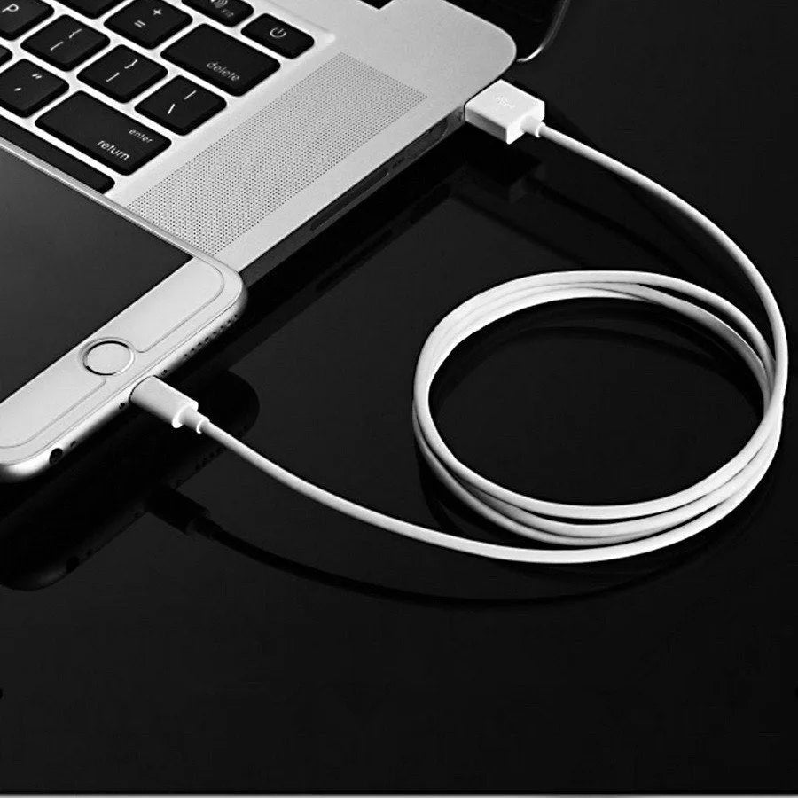USB travel charger with cable compatible with iPhone and iPad devices
