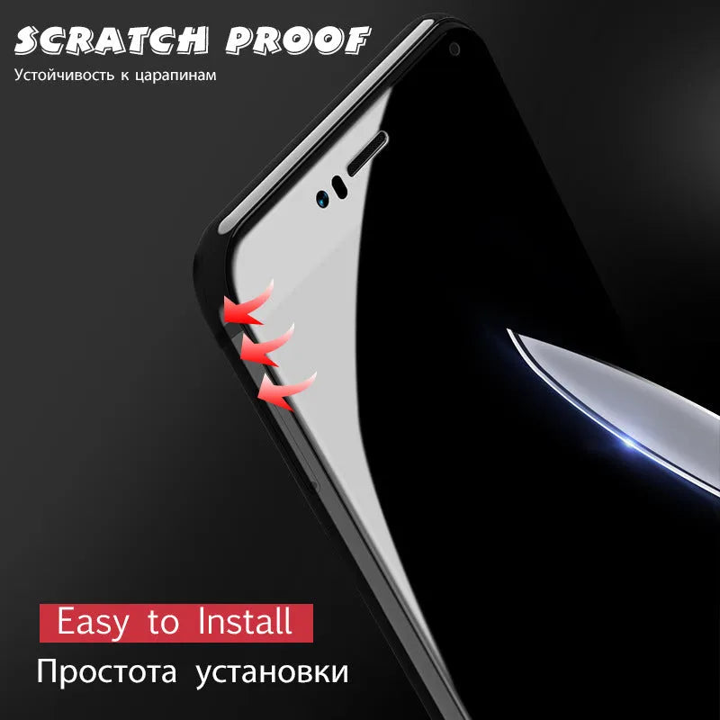 Full glue tempered glass screen film for Xiaomi phones, black or white, front film with anti scratch and anti fingerprint.