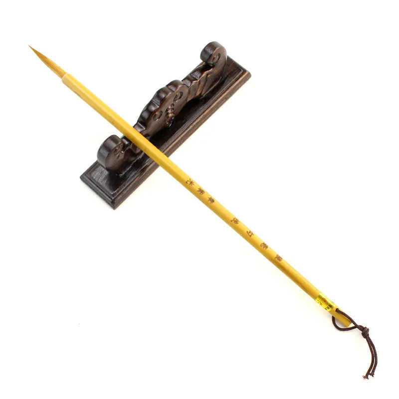 Langhao hook line art calligraphy brush with wolf hair nib in Size S on a white background.