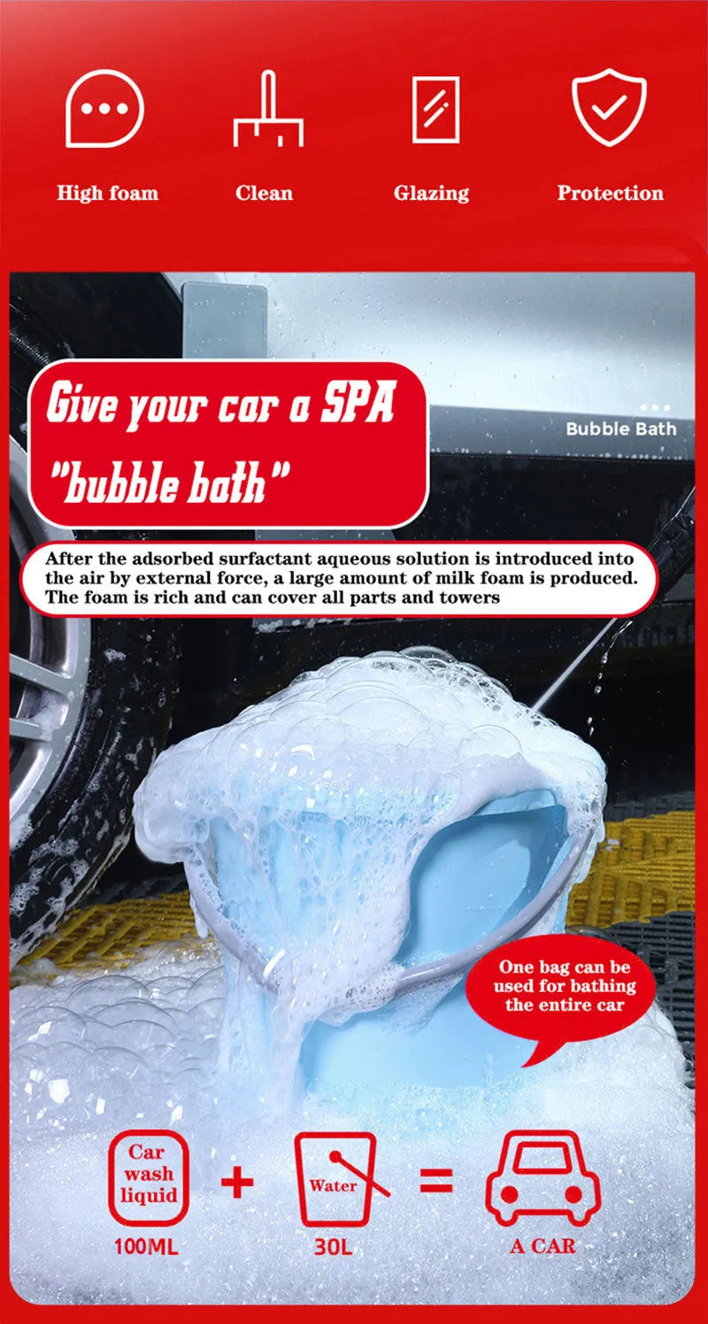 100ml bottle of super concentrated car decontamination and polishing high-foam cleaner