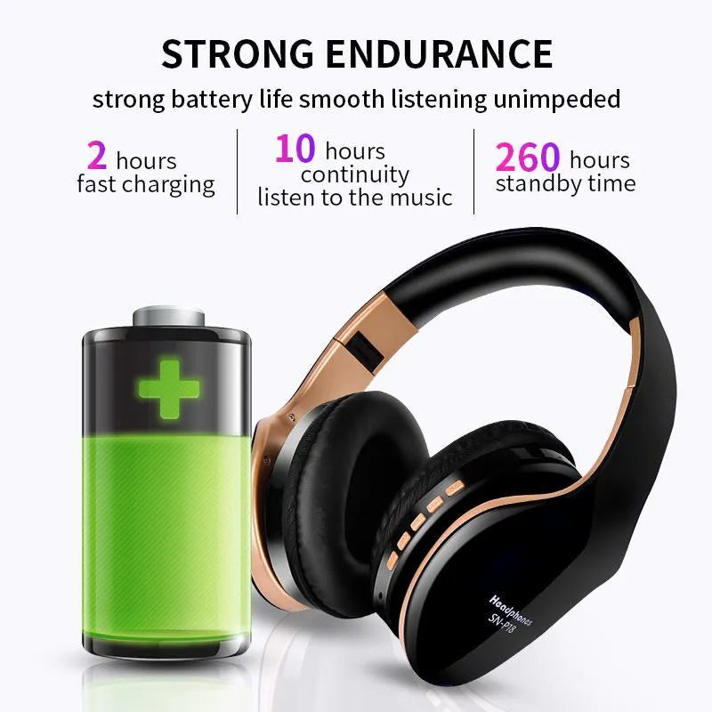 HobbyLane Bluetooth wireless headset in black, red, or white colour with over-ear cups