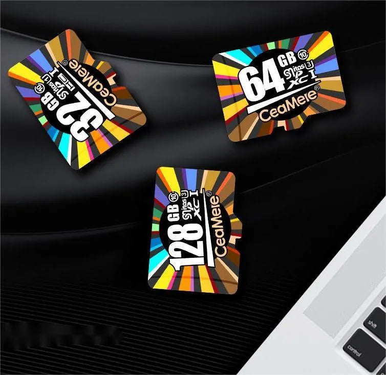 Class 10 TF memory card for mobile phone monitoring, available in 8GB to 256GB capacities