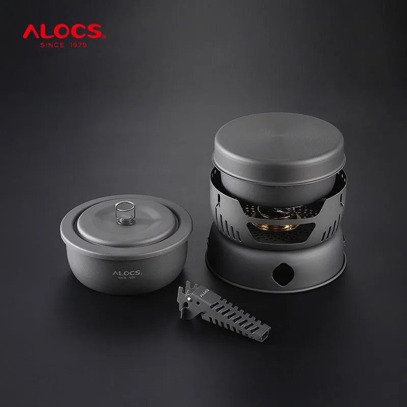 Alocs aluminium outdoor pot set in Pot set style for camping, hiking and picnics, made in China