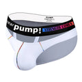 Men's black modal fabric briefs with low waist design on mannequin