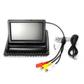 Car reversing camera with 1/4" colour CCD, 170-degree horizontal view, 12 LED night vision, IP67 waterproof, and OSD guide line.