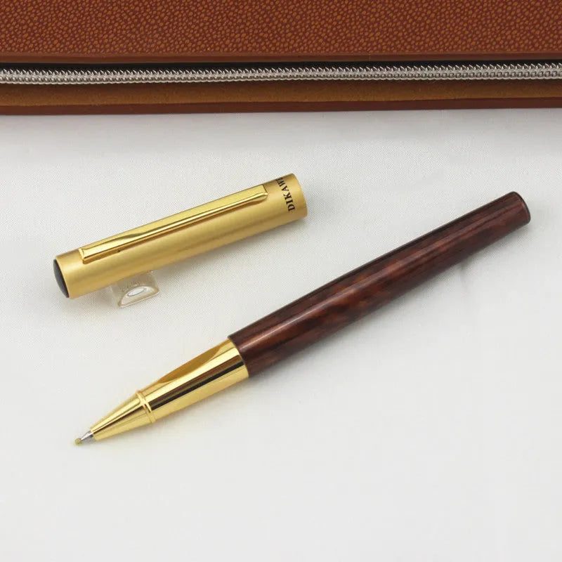 Metal baozhu ballpoint pen for students shown in seven colour options