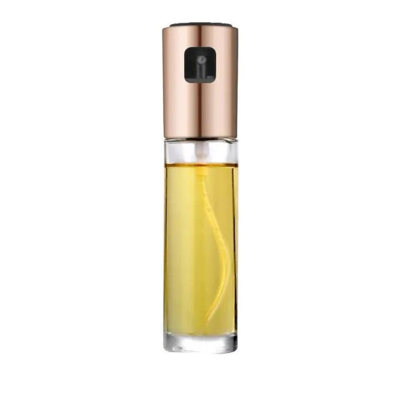 Gold ABS and glass oil vinegar spray bottle with pump for kitchen and BBQ cooking