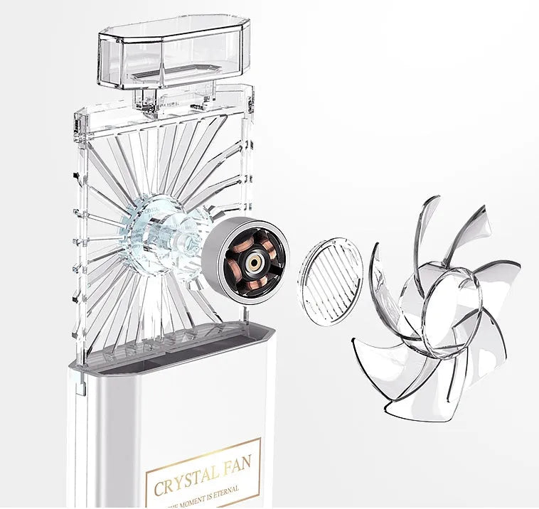 Pink USB rechargeable perfume fan for fragrance circulation