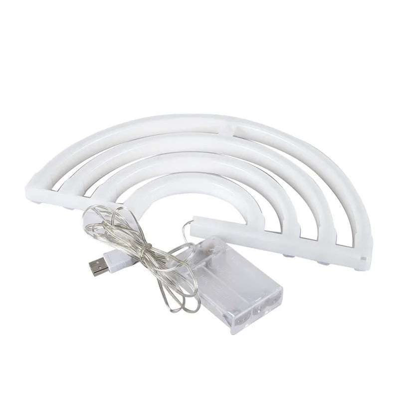 Rainbow children's room night light, LED model lamp with PC shell, 4.5V input, compact 1mm size