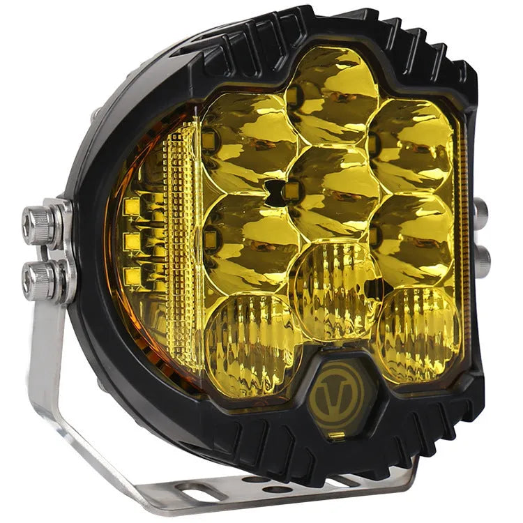 50W LED gold work light, yellow light, 12-30V, die-cast aluminium alloy housing, 5000lm output