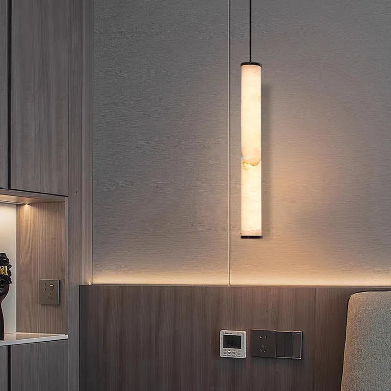 Nordic marble small droplight 40cm high warm light for bedroom dining room