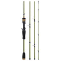 Cao Mang 4-section carbon fishing rod with dark green blank and imitation wood handle
