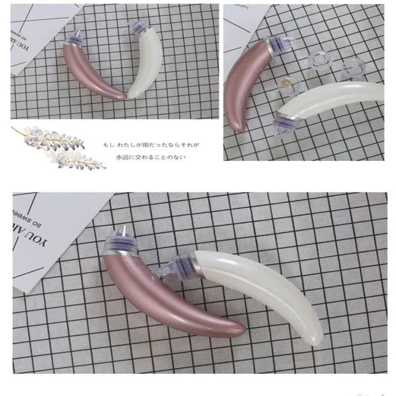 JY-666 electric blackhead suction instrument in rose gold and white colours for facial cleansing