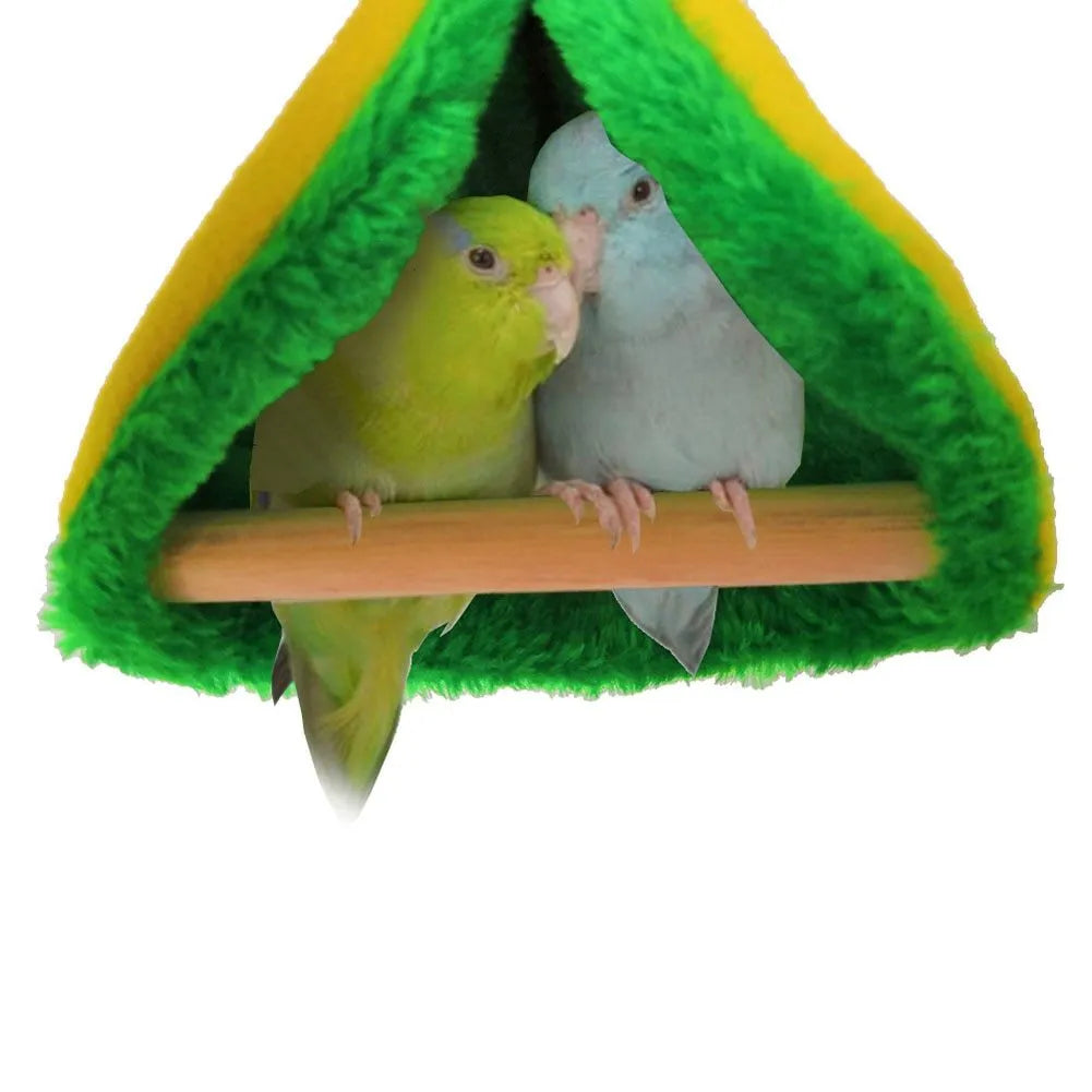 Soft fabric bird nest hammock for small pets with multiple shape options including cylinder and triangle