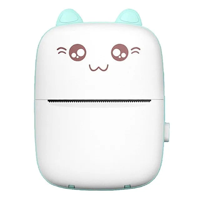 Portable A6 mini Bluetooth thermal printer with 200dpi resolution, 1000mAh battery, in pink plastic casing