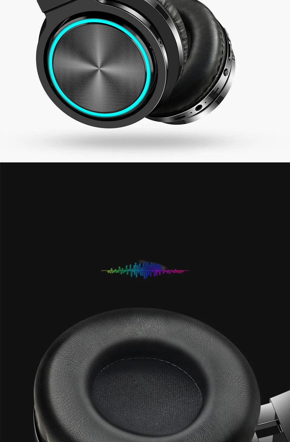 B12 folding wireless Bluetooth headset in black, black and red, or white and grey colours