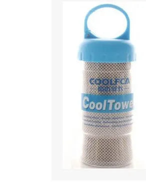 Blue sports quick-drying cooling towel 30x100cm for gym and outdoor use