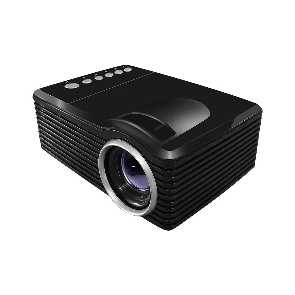 Sida SD30 compact children projector in black on table with USB cable and remote control