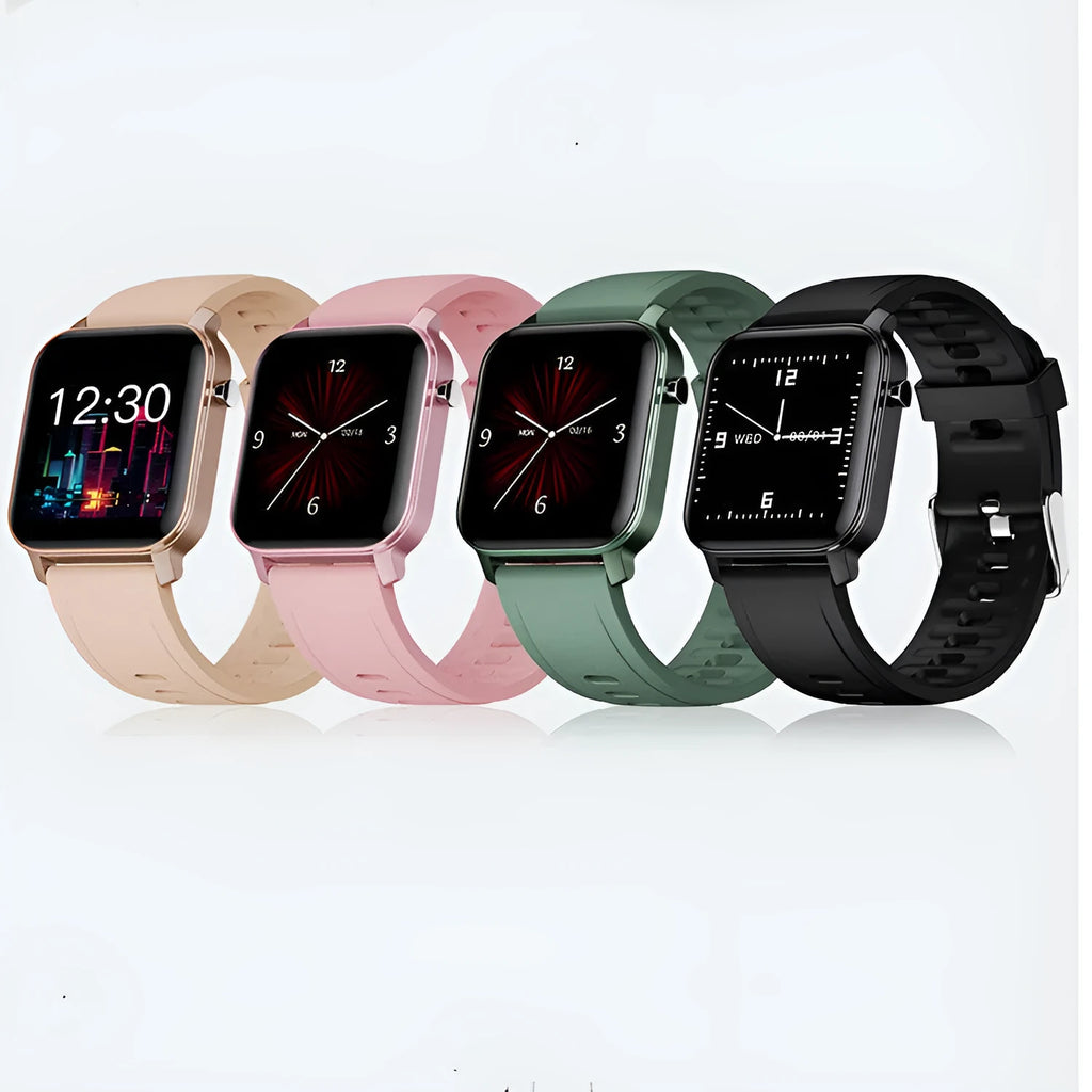 M2 smart bracelet watch with colour screen and black silicone wristband on a wrist