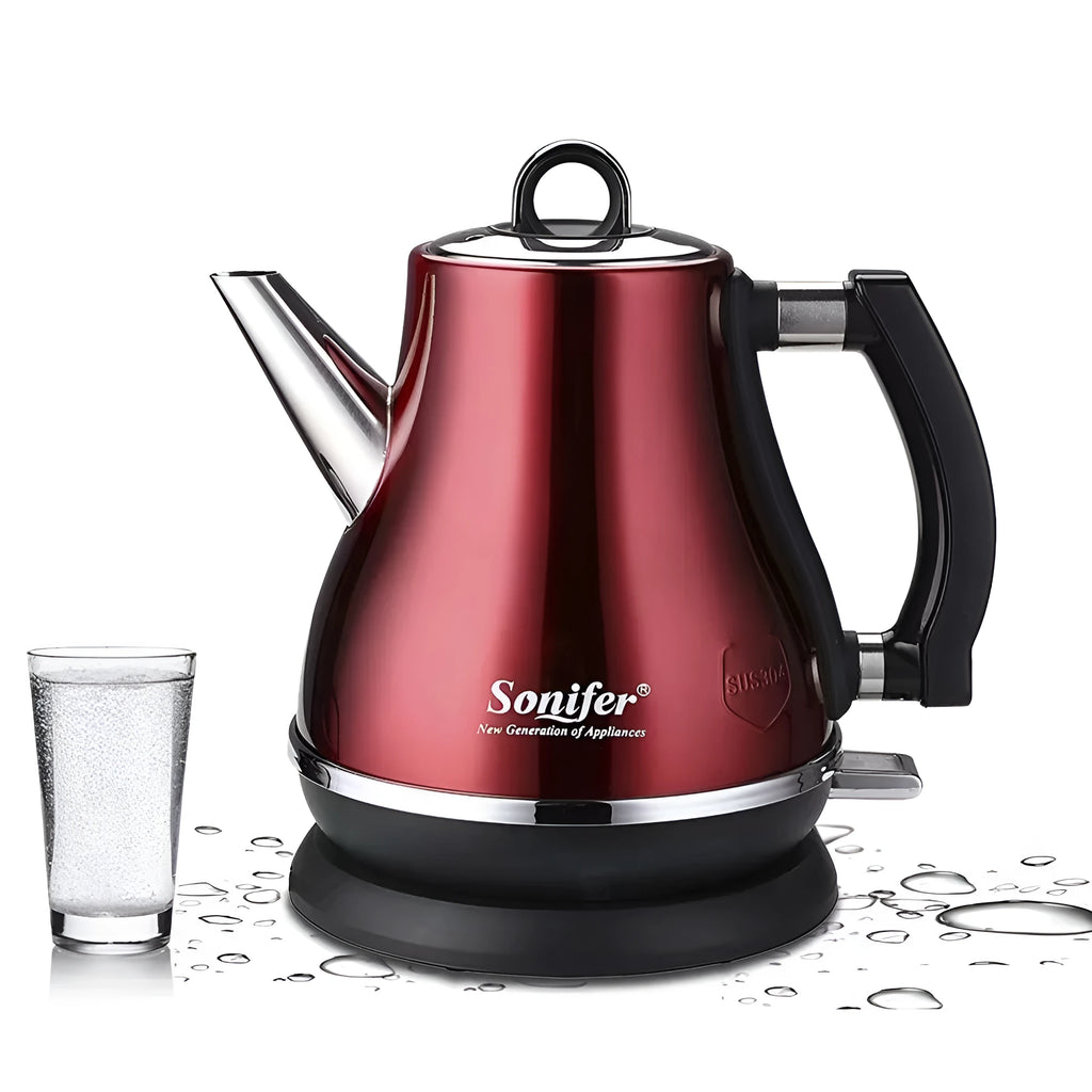1.2 litre stainless steel son-mother pot set in black, blue and red options with retro ceramic design