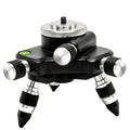Black aluminium alloy spirit level base accessory with 360-degree rotation mechanism
