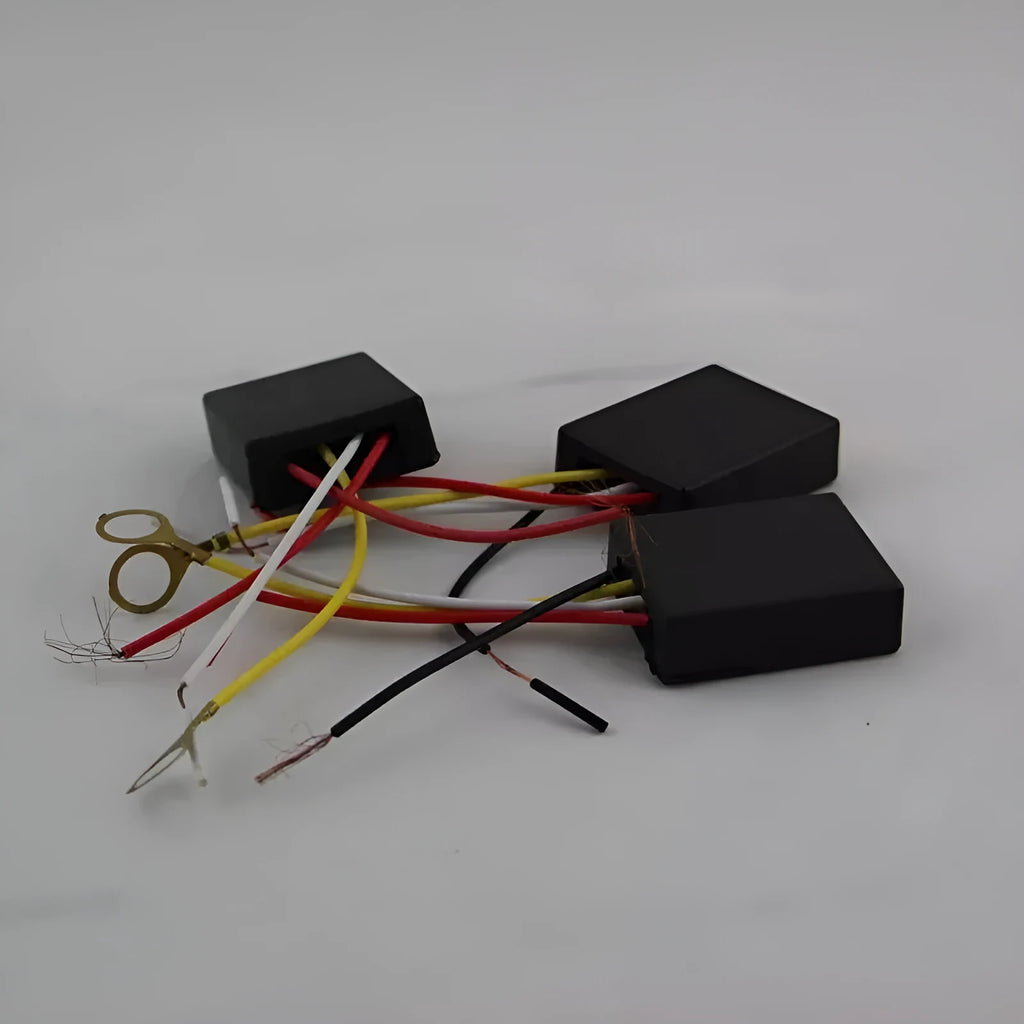 Black glass and metal fragrance lamp sensor accessory with geometric shape and three-gear touch control