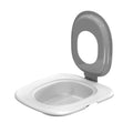 Fifth generation blue cat toilet trainer with new shape mat on a floor
