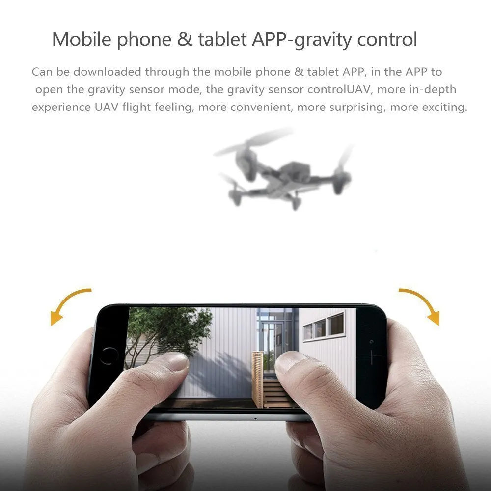 Folding fixed-height aerial drone with 4-channel remote control, 50m range