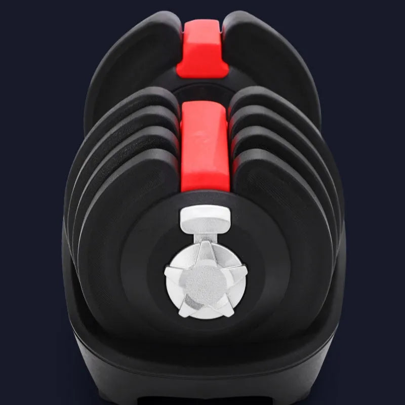 Adjustable household dumbbell with automatic fast weight adjustment, 18KG or 40LB, silicon steel sheet enhanced nylon ABS