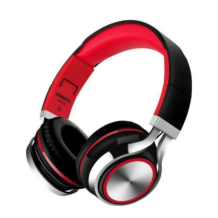 IP878 folding Bluetooth and wired headset for mobile phones in black, blue, or white
