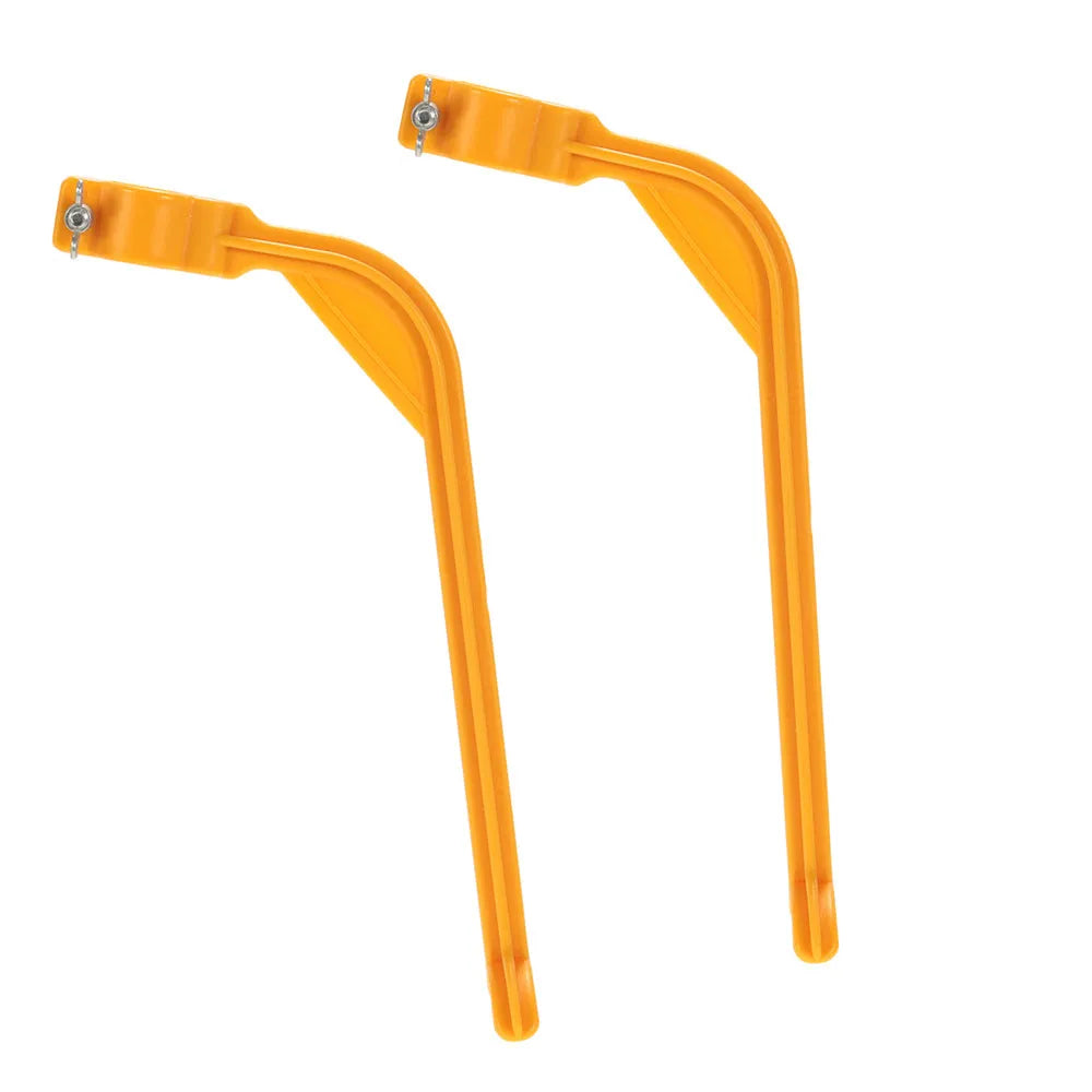 Yellow golf swing training aid, plastic, 25 x 8 x 5cm, for wrist hinge and face alignment.