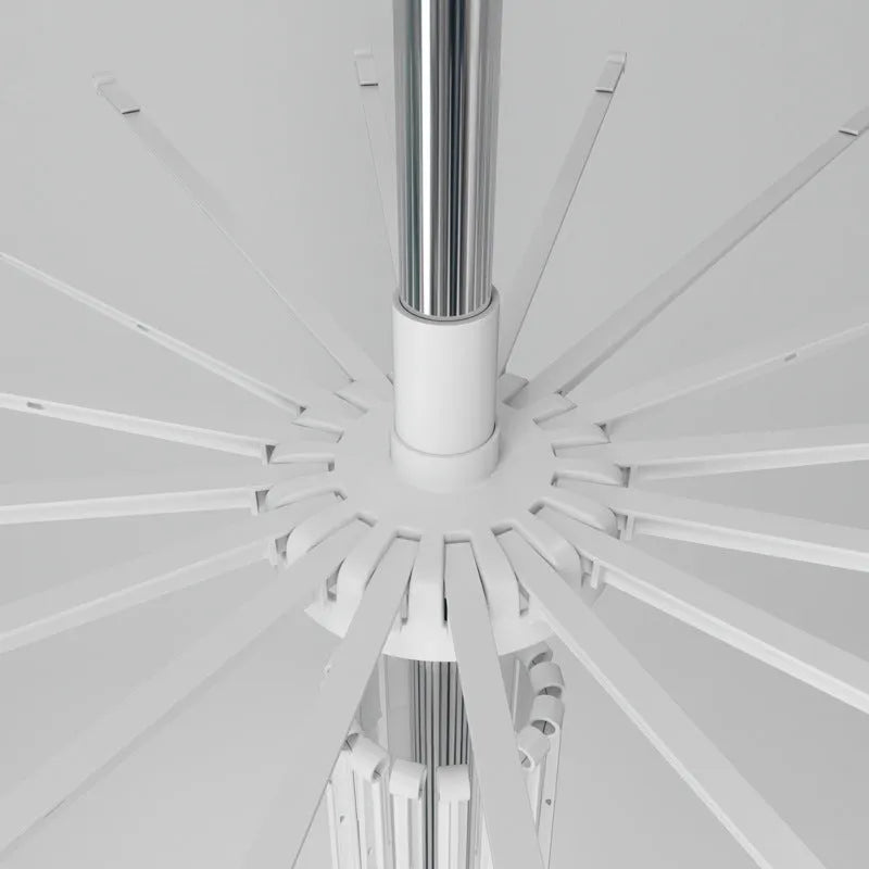 Mobile stainless steel triple-layer drying rack with plastic clips for socks, trousers, and ties