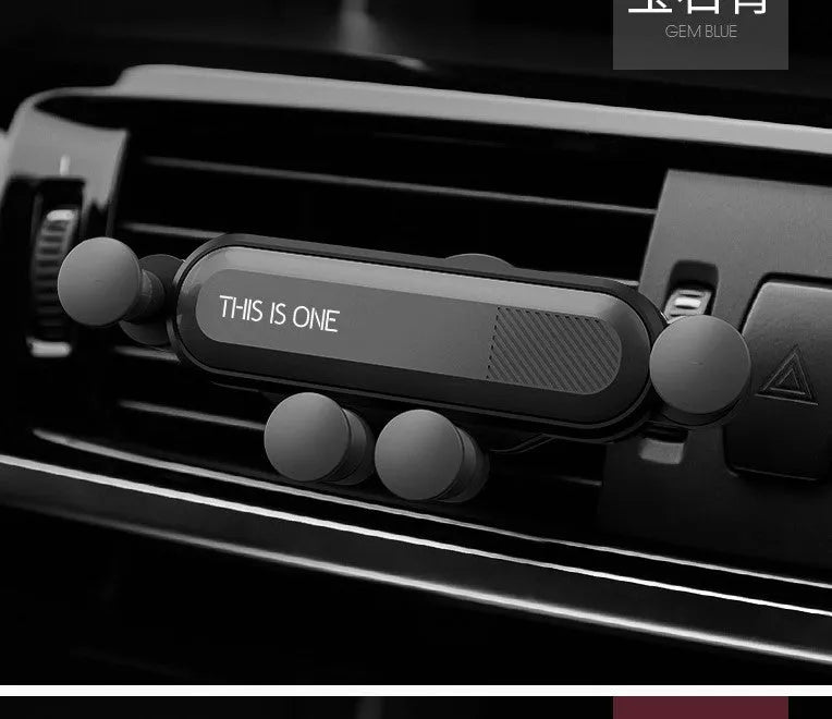 Universal car air vent phone holder bracket in multiple colours mounted on vehicle ventilation outlet