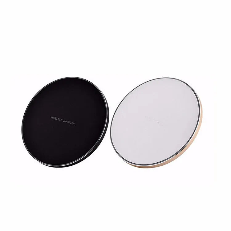 Ultra-thin wireless charging pad in four colour options showing 6.5mm slim profile