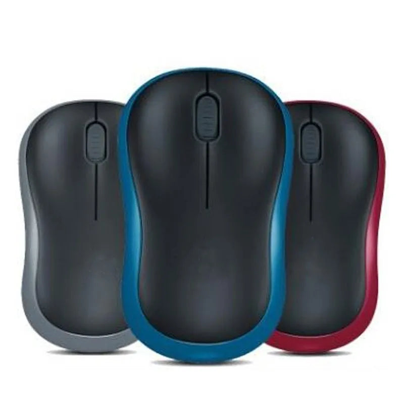 Wireless mouse 185/186 in blue colour with USB receiver, 3 buttons, 1200dpi, compact size