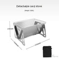 Large stainless steel folding barbecue oven and grill with storage bag.