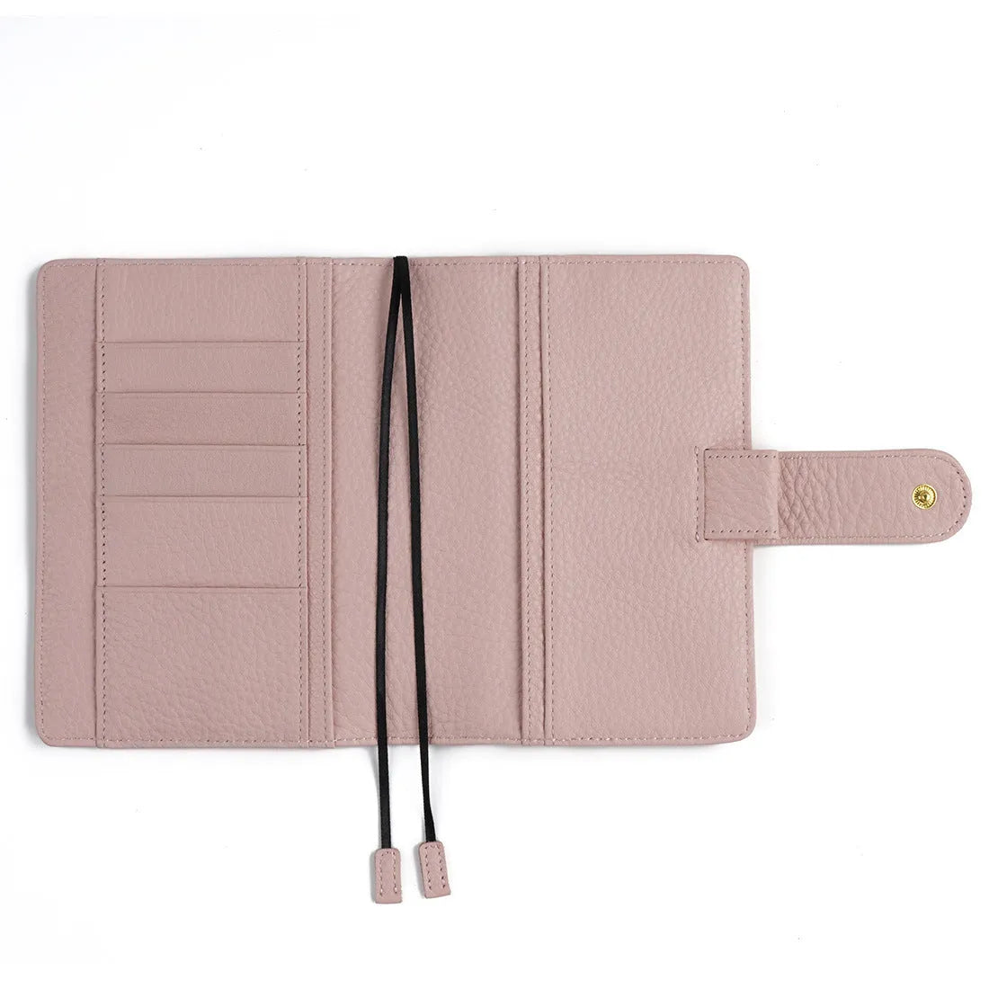 A6 leather notebook with lychee pattern cowhide cover in loose-leaf diary format