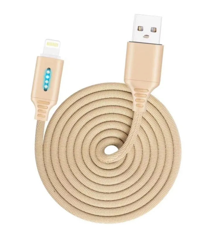 Fabric braided USB fast charging cable in 1 metre length for Android iPhone and Type-C devices