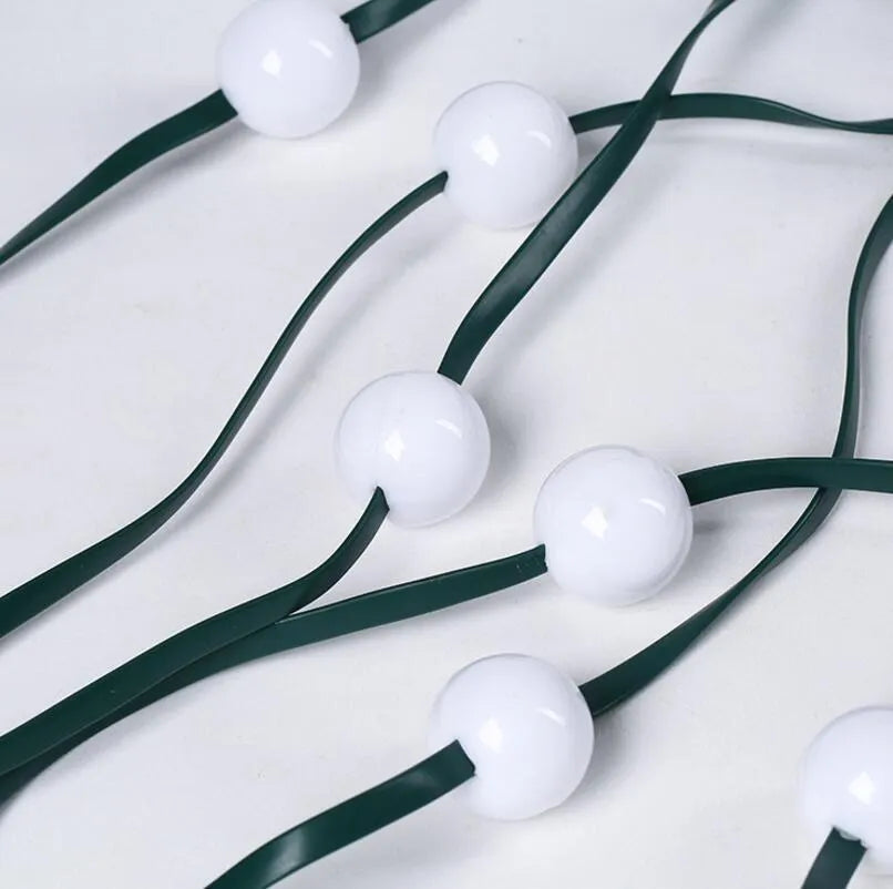 1.8 metre long Christmas tree light string with 64 colour-changing LED lights and a control button.