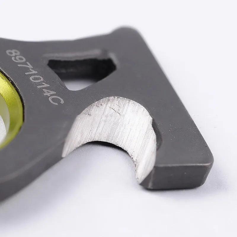 Portable emergency rope cutter black stainless steel 4.3 cm survival tool