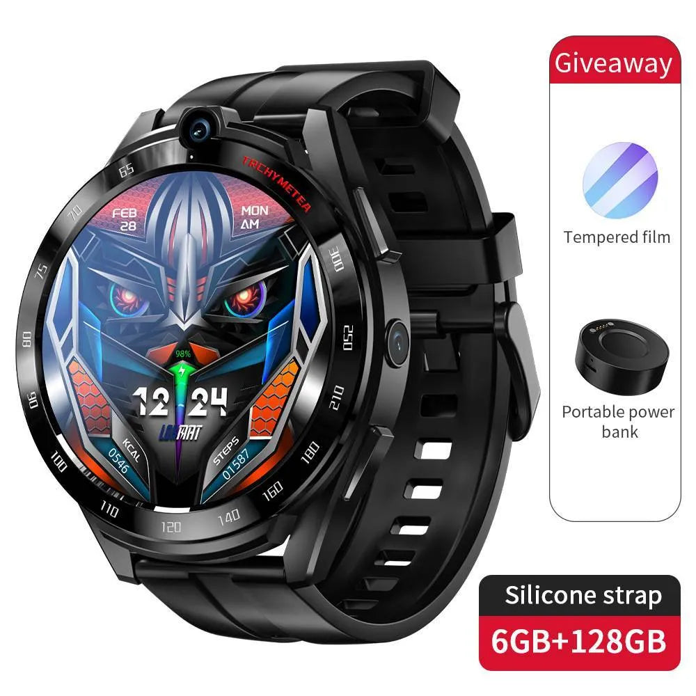All Netcom Student Phone Smart Watch 1.6 Inch TFT Screen 400x400 128G Memory Dual Camera Touch Button Wristband Silicone Strap Pluggable Card 900mAh Battery Magnetic Charging PRO Standard Version