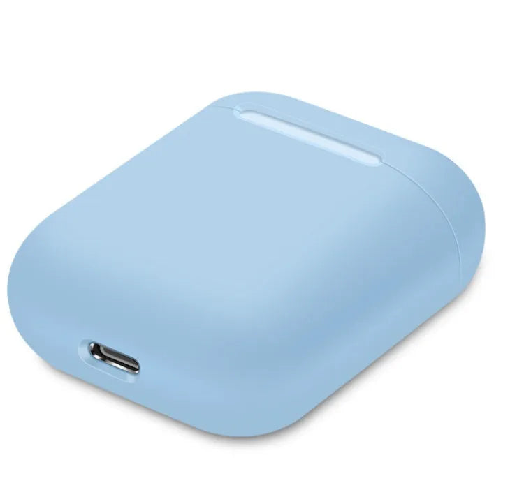 Split-design silicone protective cover for Apple AirPods charging case in a selected solid colour.