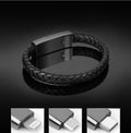 Brown double-line bracelet cable measuring 22.5cm with single USB connector in gift box