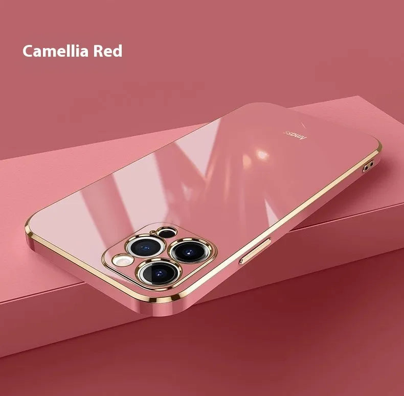 6D straight edge electroplating TPU phone case for iPhone in mint green colour.