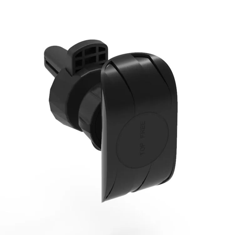 Glossy black car air vent phone holder with adjustable clamping mechanism