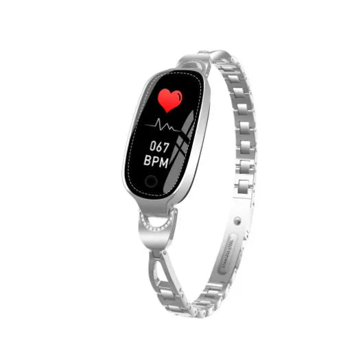 F18 fashion women's sports bracelet in gold with touch screen and step counting function