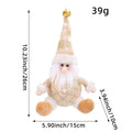 Santa Claus doll Christmas tree pendant with deer and snowman scene layout, made from mixed materials